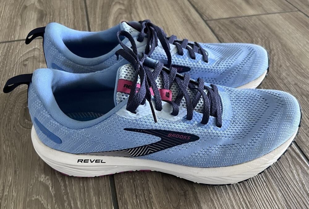 Brooks Revel 6 Women's Running Shoes Size 11.5 Marina/Lilac Rose/Pink Lady Med/B